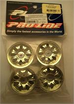 Felgen - 1/10 Touring - 24mm - 8 Balls mit Alu Spinners - Chrome (4 Stk.), PL-6027-11, 300