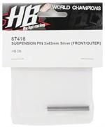 D8 - SUSPENSION PIN Silver (FRONT/OUTER), HOT67416, HOT-67416, 4944258674162, , HPI-67416