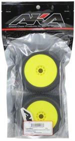 1:8 Buggy CROSSBRACE Medium EVO Wheel Pre-Mounted Yellow, AK-14004MRY, 8132620112787